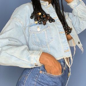 Zara cropped denim jacket